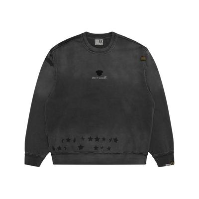 Aape猿人五角星水洗薄绒休闲卫衣