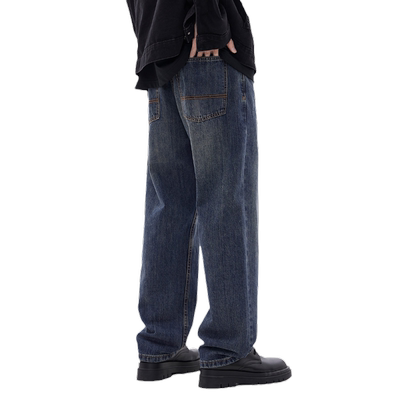 HomePanda美式复古牛仔裤男