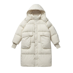 特大码胖mm白色中长款加厚保暖棉服女冬季显瘦时尚休闲面包服外套