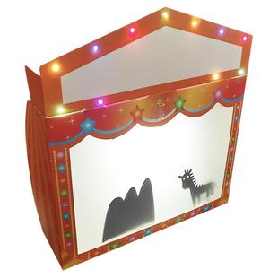 皮影戏手工diy道具 幼儿园皮影小剧场套装人偶表演幕布光影游戏