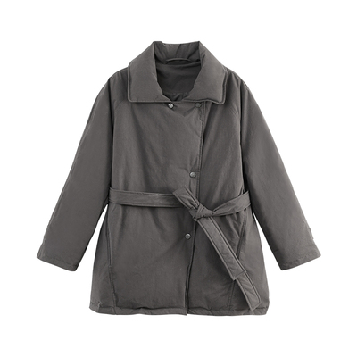 X--MOOM大翻领系带鹅绒羽绒服