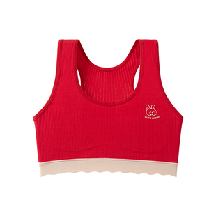 女童内衣本命年套装红色12岁儿童发育期纯棉小背心少女文胸2026马