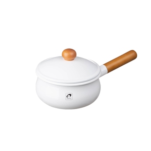 DEARYOU日本进口野田珐琅pochka搪瓷锅带盖单柄雪平锅无涂层奶锅