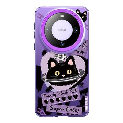 MASFEIL × 西太后小黑猫适用华为Mate80Promax手机壳磁吸支架mate60保护套高级感mt70全包创意40新款Pro+