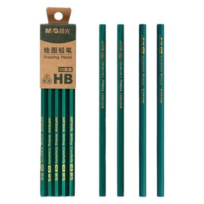 晨光经典绿杆铅笔送卷笔刀+橡皮