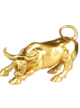 铜牛摆件华尔街牛金牛生肖牛黄铜