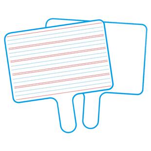 手持可擦写手举白板牌幼儿园小学生英语课堂比赛答题写字板早教具