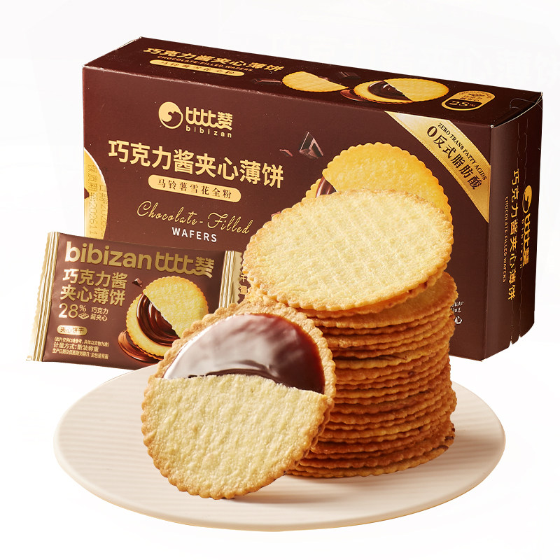 比比赞花生酱饼干18包