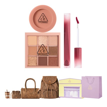 【烘焙限定3件套】3CE彩妆套装 口红眼影唇釉腮红唇膏礼盒礼物女