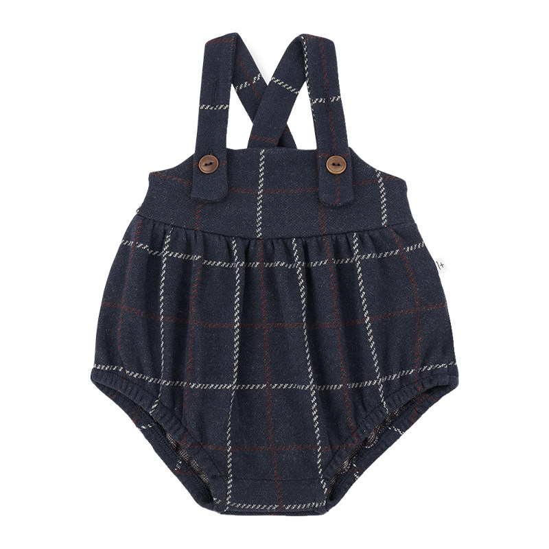 1+in the family AW25新款儿童格纹外套背带裤裙子保暖男女秋冬