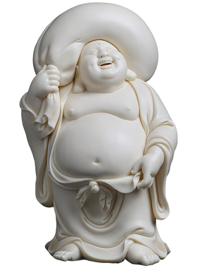 戴玉堂陶瓷林建胜《头顶布袋弥勒》非遗收藏商务开业送礼家居摆件