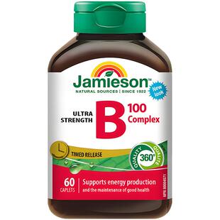 Jamieson健美生b100维生素b族缓释片含vb肌醇生物素叶酸b12b3