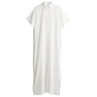 HM女装连衣裙春季度假风沙滩卡夫坦翻领衬衫式裙1272275