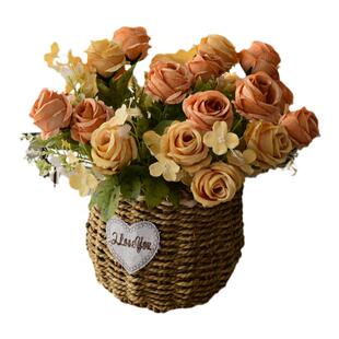 仿真花客厅装饰摆件家居室内插花干花餐桌茶几电视柜假花盆栽摆设