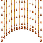 真桃木葫芦水晶珠帘门帘网红隔断玄关过道帘厕所卧室免打孔挂帘子