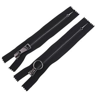 5号金属铜拉链黑齿黑带夹克外套门襟口袋羽绒服衣服辅料拉锁配件