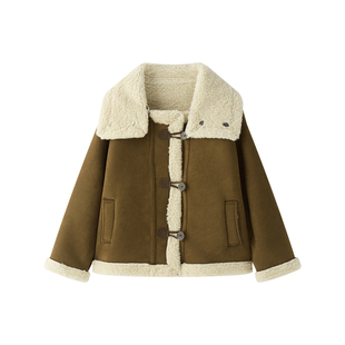 虾酱麻麻男童麂皮绒外套冬季2025新款男孩洋气韩范保暖儿童装上衣