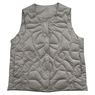 日系轻薄短款羽绒马甲内搭背心