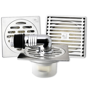 潜水艇加厚304不锈钢防臭地漏卫生间下水道阳台淋浴40/50通用管径