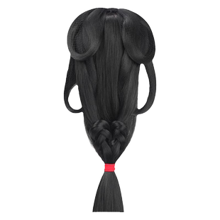 战国袍假发汉服头饰魏晋风发髻古风假发一体式古装马面裙发饰发包