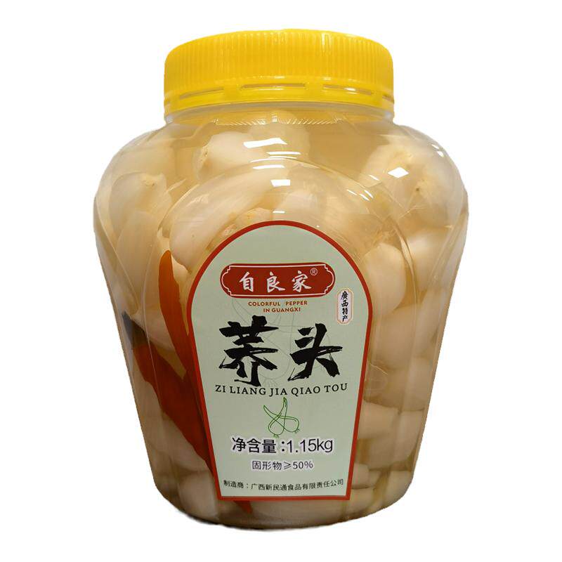 广西特产酸辣藠头酸老坛腌制爽脆荞头酸脆爽开胃下饭菜1.15kg/瓶