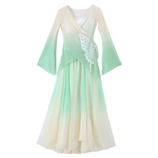 古典舞练功服纱衣舞蹈服2025新款秋冬绝美中国舞表演出服全套仙气