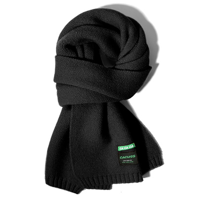 CACUSS冬季韩版百搭针织围巾男士