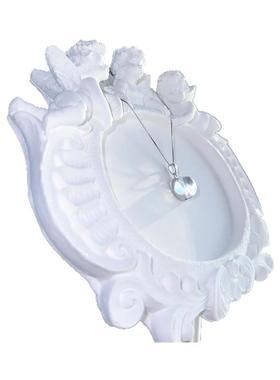 白水晶忘忧宝塔链女选简单大气百搭吊坠项链s925银情人节礼物新款