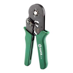 SATA世达压线钳冷压端子电工接线开口夹线鼻线工具管型针型压接钳