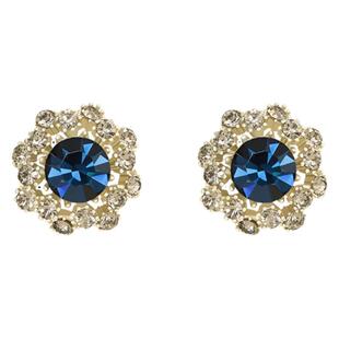 古里雅蓝宝石耳环女小众设计耳钉复古轻奢高级感耳饰2026新款爆款