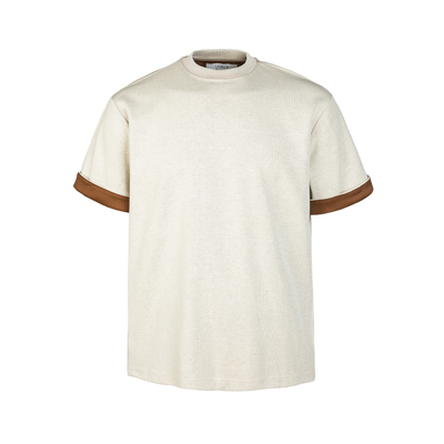 wtmp轻奢老钱风拼接撞色圆领短袖