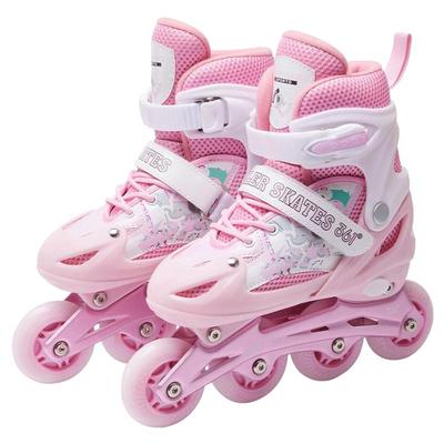 361°男女童闪光直排旱冰鞋可调