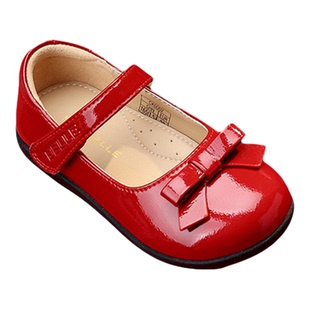 百丽童鞋女童红色新年皮鞋儿童学生演出鞋小女孩公主鞋时尚过年鞋