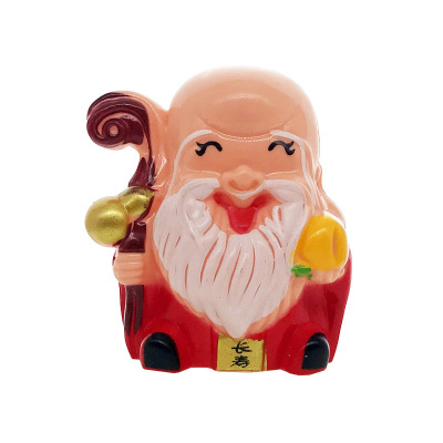 塑料搪胶寿星公蛋糕摆件
