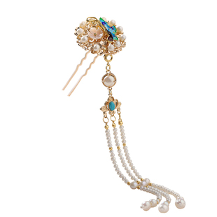 青雀记原创手工设计头饰烧蓝古典风汉服cos旗袍配饰小钗子 如梦令