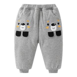 婴儿冬季棉裤长裤纯棉夹棉保暖男女童宝宝外出可爱单裤1-4岁6个月