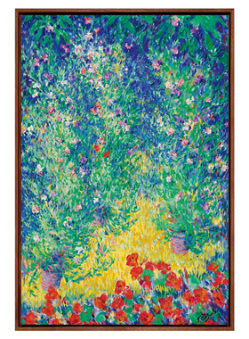 巴特勒《伯爵花园》现代客厅玄关装饰画书房餐厅艺术挂画 实木框