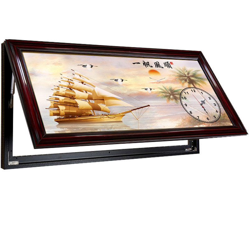 新中式风上翻定做电表箱装饰画