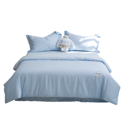 乐优家纯棉全棉床品三件套床单被套卡通可爱四件套34