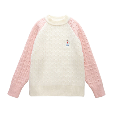 秋冬新款加绒加厚女大童毛衣