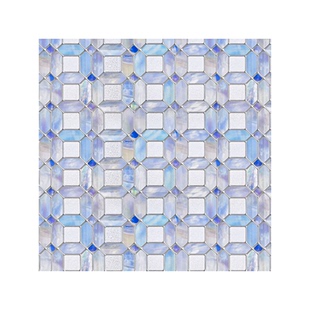 中古风窗户玻璃贴纸法式蒂凡尼浮雕凹凸彩绘四方来财窗花复古贴膜