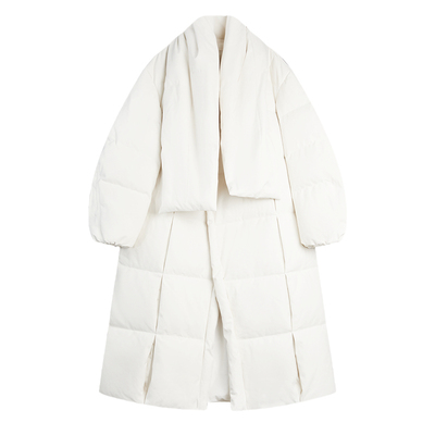 ELLE90鸭绒高充绒长款羽绒服