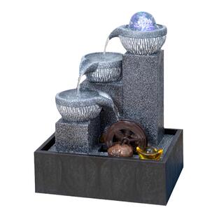 招财流水摆件桌面风水轮循环水办公室背柜茶室流水生财小型风水球