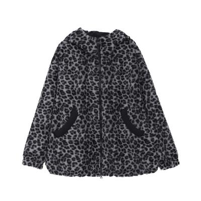 MOVEUP幻走2025冬季新款.FUN系列猫耳朵豹纹丈根收口短款外套女