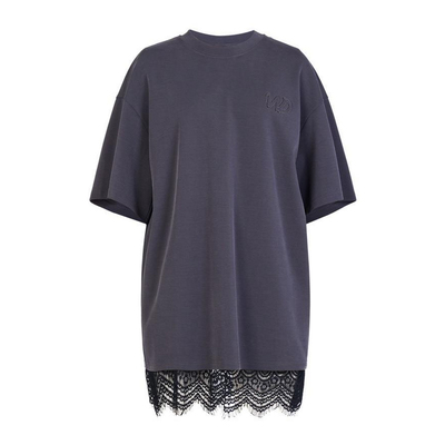 婉甸2026夏季新品原灰色两件莫代尔宽松型直筒连衣裙1252N31GS4