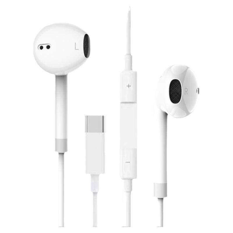 有线耳机Typec扁头接口适用小米10/12/11红米K30/note9ProK40通用