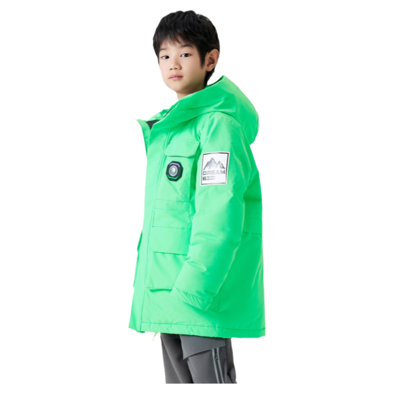 巴拉巴拉男童羽绒服大童工装外套儿童连帽保暖上衣冬装新款童装厚