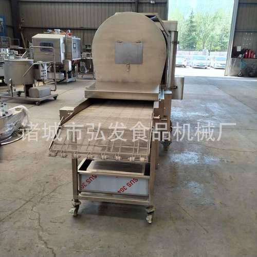 小酥肉滚筒式上粉机 全自动鸡块鸡排裹粉设备 鱼块裹粉机