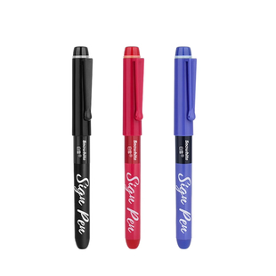 白雪纤维笔S1直液式大容量加粗1.0mm办公签字中性笔学生考试专用