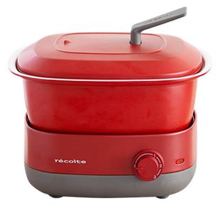 日本丽克特电炒锅多功能料理锅火锅家用电炒菜炒锅一体式小电煮锅